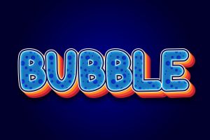 Bubble 3d Text Effect