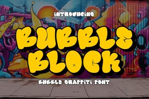 Bubble Block – Layered Graffiti Font