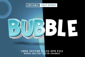 Bubble Editable Text Effect