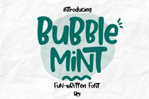 Bubble Mint – Fun written Font