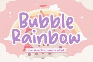 Bubble Rainbow – Handbrushed Logo Font