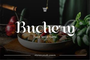 Buchery | Script Fonts | Food Fonts