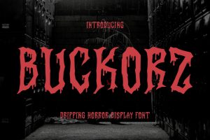 Buckorz Dripping Horror Display Font