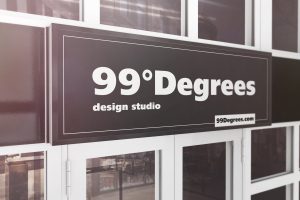 Building Advertising Signboard Mockup