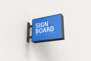 Building Signboard Mockup