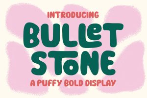 Bullet Stone – Bubble Display Font