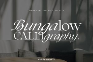 Bungalow | Calligraphy font