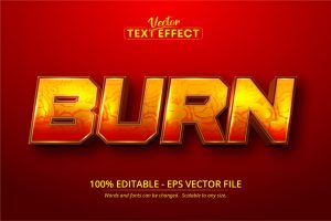 Burn – Editable Text Effect, Font Style