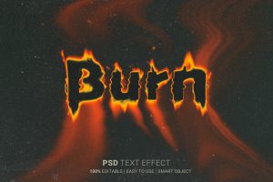 Burn Photoshop Text Effect