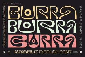 Burra – Psychedelic display font