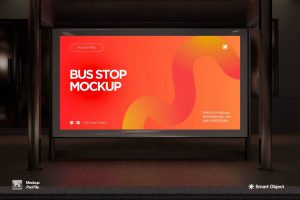 Bus Stop Advertising Mockup