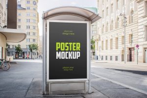 Bus Stop Poster Mockup
