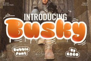 Busky – Graffiti bubble font