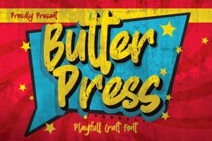 Butterpress – Grungy cartoon Font
