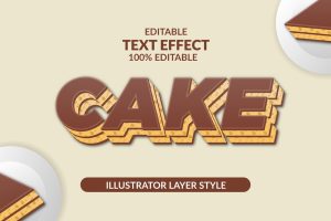 CAKE Illustrator Text Effect