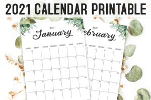 Calendar 2021 Printable Template