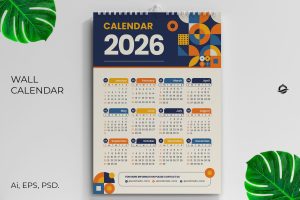 Calendar 2026 Template Flyer –  Poster