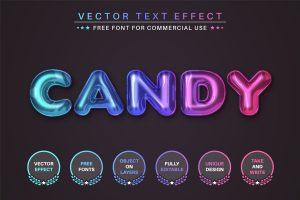 Candy –  Editable Text Effect, Font Style