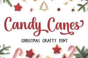 Candy Canes – Christmas Font