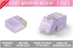 Candy Wrapping Mockup