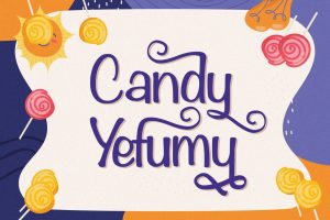 Candy Yefumy – Playful Display Font
