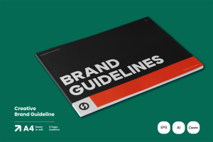 Canva A4 Bold Company Brand Guideline Template