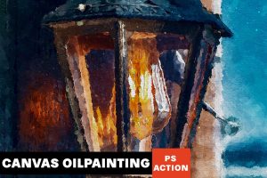 Canvas Oil Painting Photoshop Action