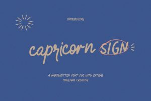 Capricorn Sign Handwritten Font Duo
