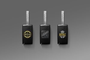 Car Key Logo Mockup