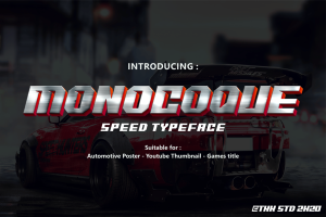 Car Racing Gaming Font – Monocoque