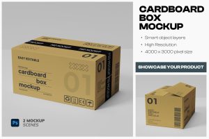 Cardboard Box Mockup