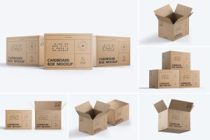 Cardboard Box Mockup