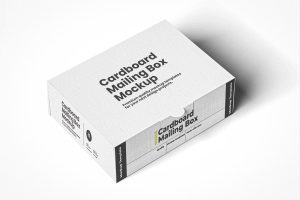 Cardboard Mailing Box Mockup