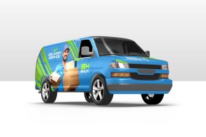 Cargo Delivery Van Mockup
