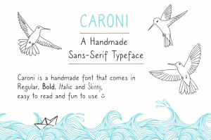 Caroni – A Handmade Typeface