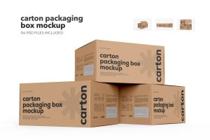 Carton Box Mockup