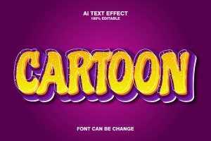 Cartoon 3d Text Effect