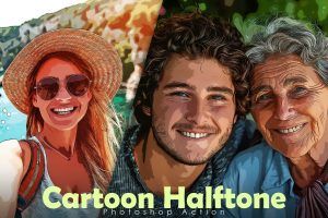 Cartoon Halftone – Photoshop Action