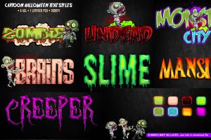 Cartoon Halloween Text Styles