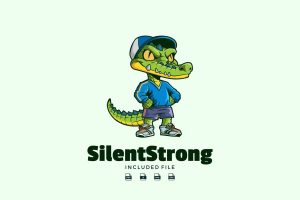 Cartoon Mascot Crocodile Sport