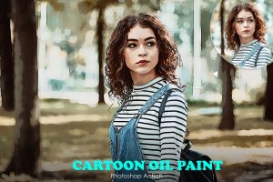 Cartoon Oil Paint  photoshop Action