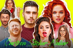 Cartoon Sticker Maker – Photoshop Action