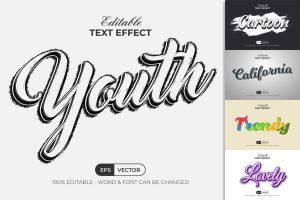Cartoon Text Effect Handwrite Style