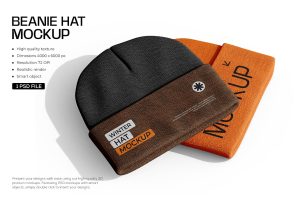 Casual Beanie Hat Mockup