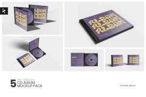 CD Album Mockup Template