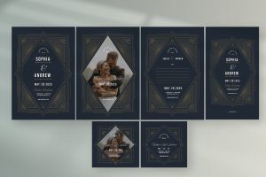 Cd Art Deco RSVP Template