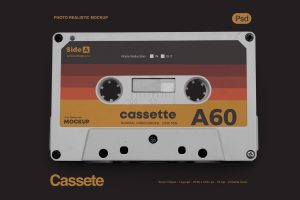 Cd Cassette Realistic Mockup