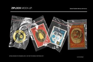 Cd ZIplock Plastic Mockup