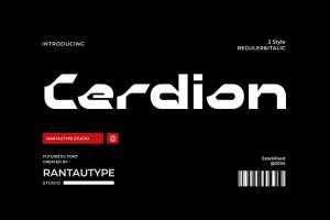 Cerdion Futuristic Font