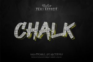 Chalk – Editable Text Effect, Cartoon Font Style